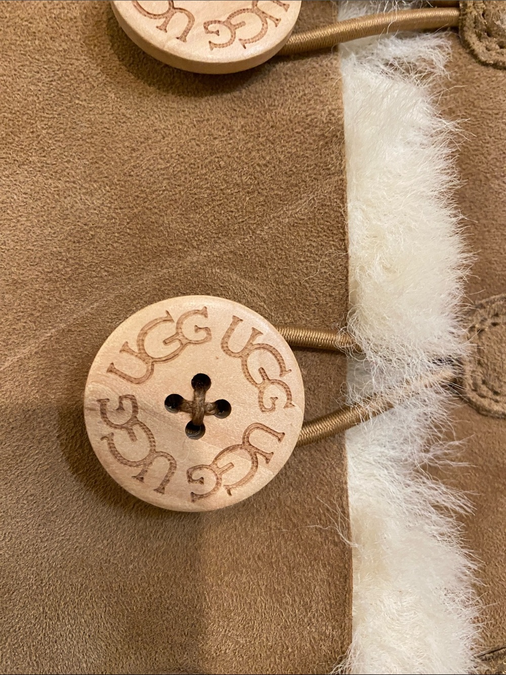 UGG Chestnut Button Shearling Mid-Calf Boots - Picture 2 of 9